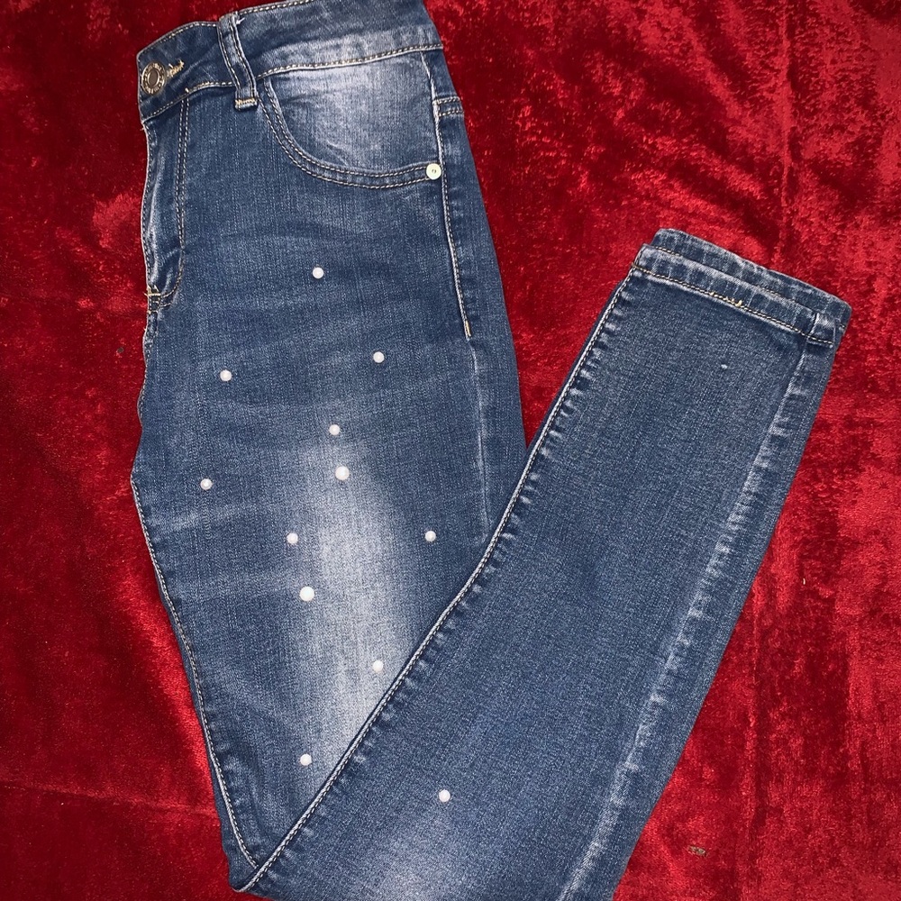 Skinny jeans with Beads